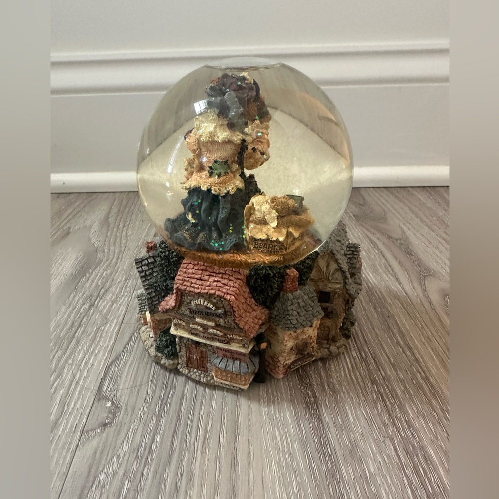 Vintage Boyds Bear "The Collector Water Ball" Water Globe Music Box 1st Edition
